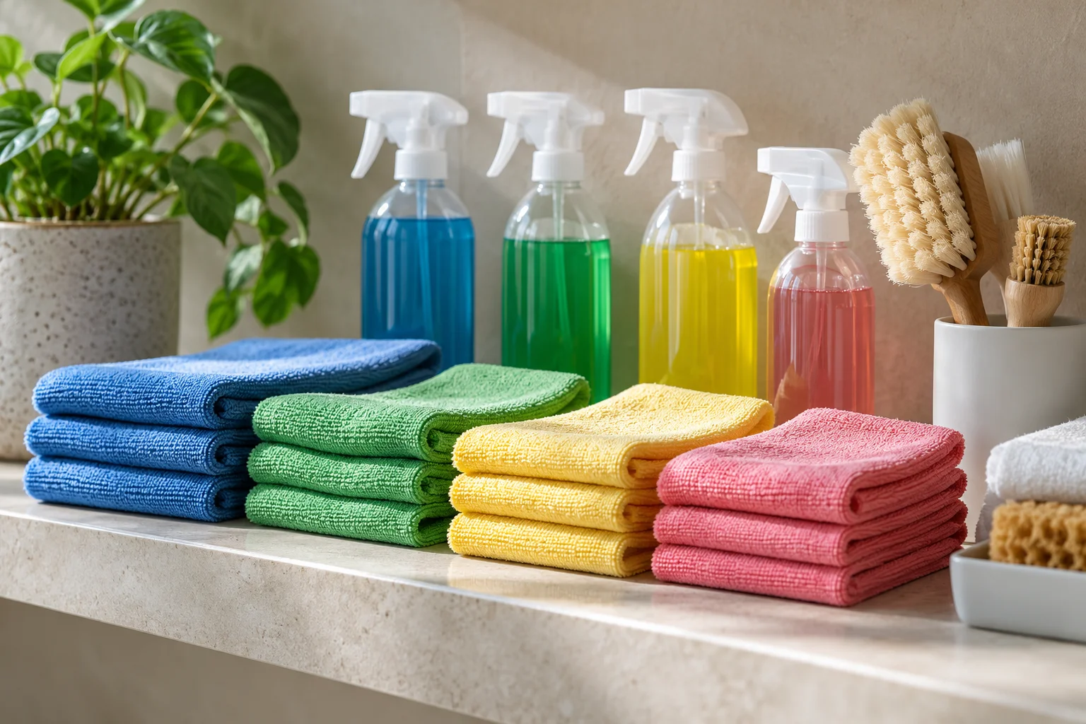Organised cleaning materials Organised cleaning materials